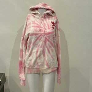Roller Rabbit Pink and White‎ Tie-Dye Hoodie- limited edition